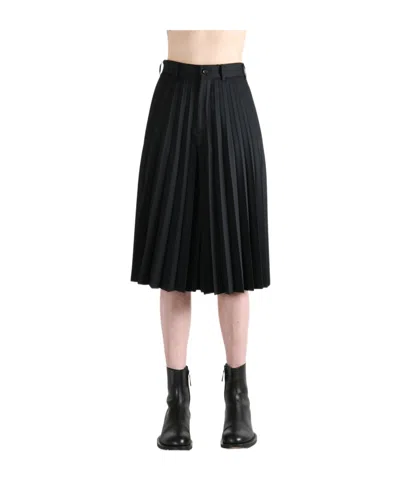Comme Des Garçons Pleated Casual Pants In Black