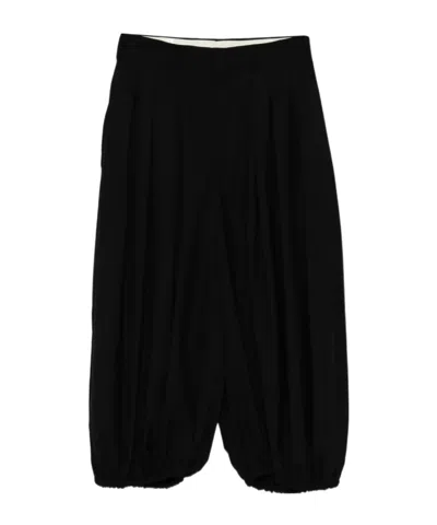 Comme Des Garçons Pleated Casual Pants In Black