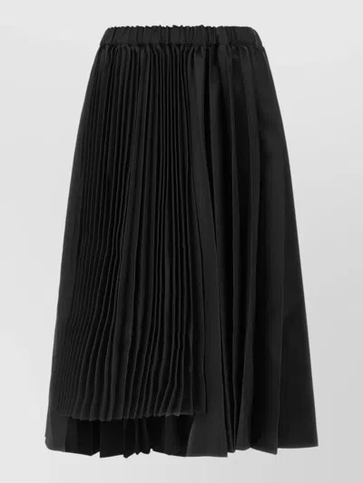 Comme Des Garçons Pleated Cropped Trousers In Black