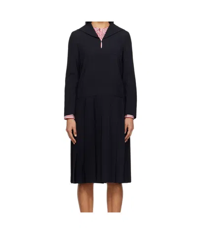 Comme Des Garçons Pleated Dress In Black