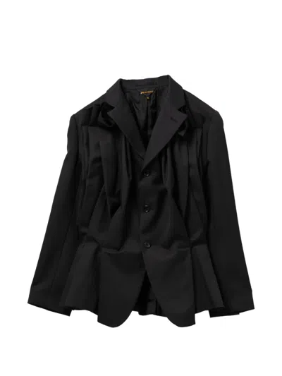 Comme Des Garçons Pleated Jacket In Black