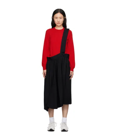 Comme Des Garçons Pleated Medium-length Skirt In Black