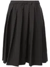 Comme Des Garçons Pleated Midi Skirt In Black