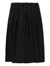 Comme Des Garçons Pleated Midi Skirt In Black