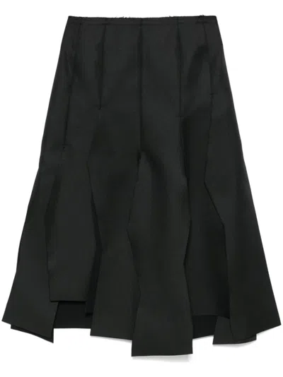 Comme Des Garçons Pleated Mini Skirt In Black
