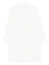 Comme Des Garçons Pleated Shirt In White