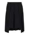 Comme Des Garçons Bermuda Shorts With Pleated Design And Pockets