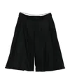 Comme Des Garçons Bermuda Shorts With Pleated Design And Pockets In Black