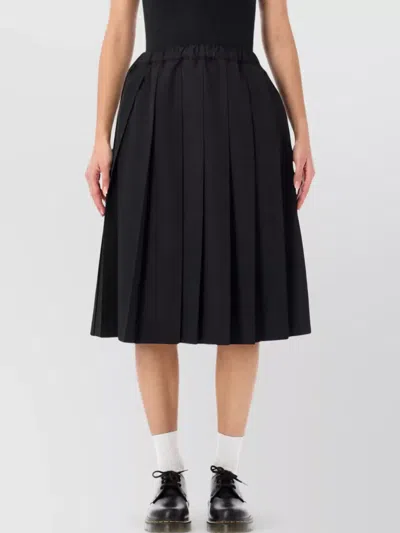 Comme Des Garçons Pleated Skirt In Black