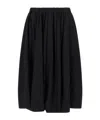 Comme Des Garçons Soft Pleated Skirt Elastic Waistband In Black
