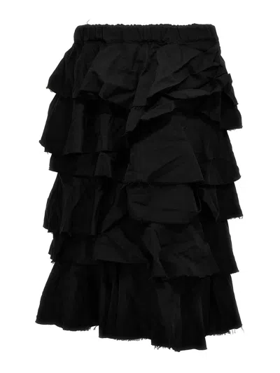 Comme Des Garçons Pleated Skirt In Black