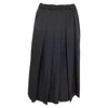 Comme Des Garçons Pleated Tropical Wool Shorts In Black