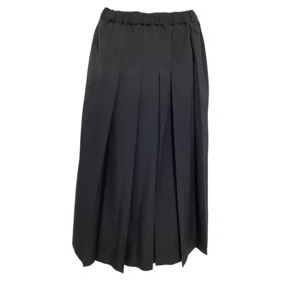 COMME DES GARÇONS COMME DES GARÇONS PLEATED SKIRT IN BLACK WOOL
