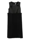 Comme Des Garçons Pleated Sleeveless Dress In Black