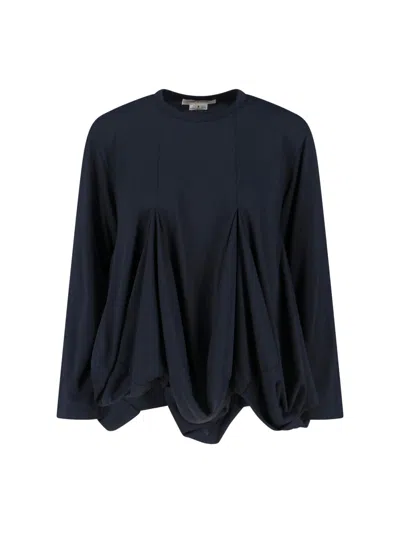 Comme Des Garçons Long-sleeved Top In Black