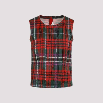 Comme Des Garçons Pleated Top Xs In  Pattern