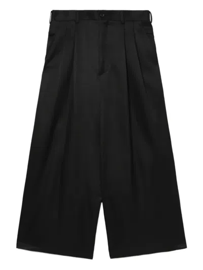 Comme Des Garçons Pleated Trousers In Black