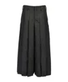 Comme Des Garçons Trousers With Pleated Design And Belt Loops In Black