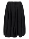 Comme Des Garçons Pleated Wool Skirt In Blue