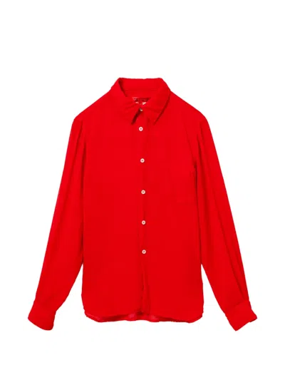 Comme Des Garçons Pocket Button-down Shirt In Red