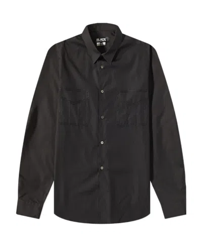 Comme Des Garçons Pocket-detail Cotton Shirt In Black