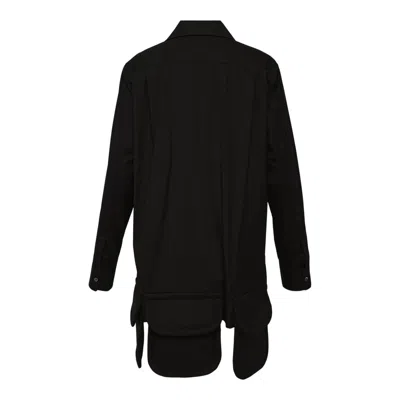 Comme Des Garçons Pocket Hem Blouse In Black