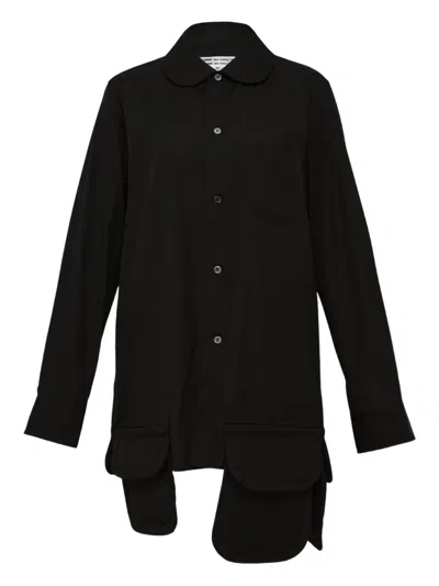 Comme Des Garçons Pocket-hem Shirt In Black