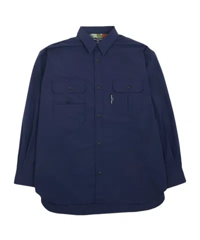 Comme Des Garçons Pocket Shirt In Blue