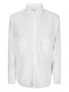 Comme Des Garçons Tailored Fit Blouse With Button-down Front And Long Sleeves In White
