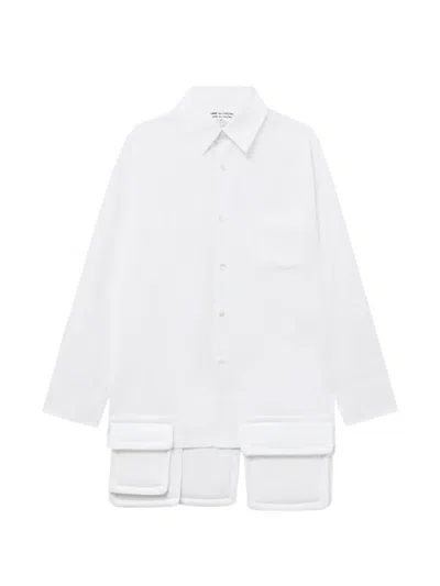 Comme Des Garçons Pocket Shirt In White