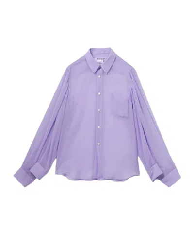 Comme Des Garçons Point-collar Shirts In Purple