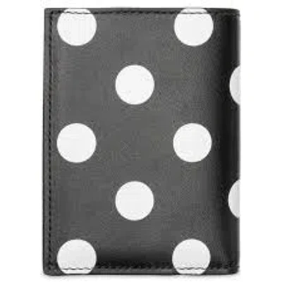 Comme Des Garçons Pola Dot Printed Wallet In Black