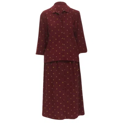 Comme Des Garçons Comme Des Garcons 's Polka Babydoll Skirt Down Set In Red