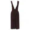 Comme Des Garçons Comme Des Garcons Polka Dot Dungaree Midi Skirt In Red