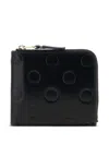 Comme Des Garçons Polka-dot Embossed Wallet In Black