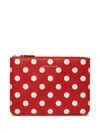 Comme Des Garçons Polka-dot Pouch In Red