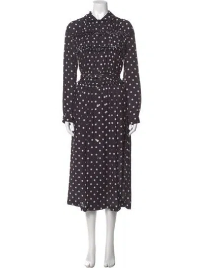 Pre-owned Comme Des Garçons Polka Dot Print Long Dress In Multi