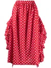 Comme Des Garçons Comme Des Garcons Comme Des Garcons Polka Dot Skirt In Red