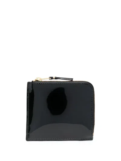 Comme Des Garçons Polka Dot Print Small Wallet In Black