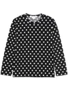 Comme Des Garçons Polka-dot Jersey T-shirt In Black