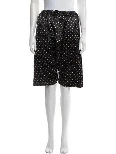 Pre-owned Comme Des Garçons Polka Dot Print Wide Leg Pants In Black