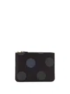 Comme Des Garçons Polka Dot Printed Wallet In Black