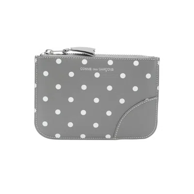 Pre-owned Comme Des Garçons Polka Dot Printed Wallet 'grey' | Men's Size Onesize In Gray