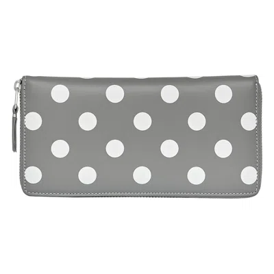 Pre-owned Comme Des Garçons Polka Dot Printed Wallet 'grey' | Men's Size Onesize In Gray
