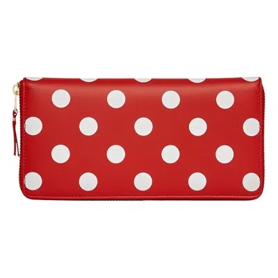 Pre-owned Comme Des Garçons Polka Dot Printed Wallet 'red' | Men's Size Onesize