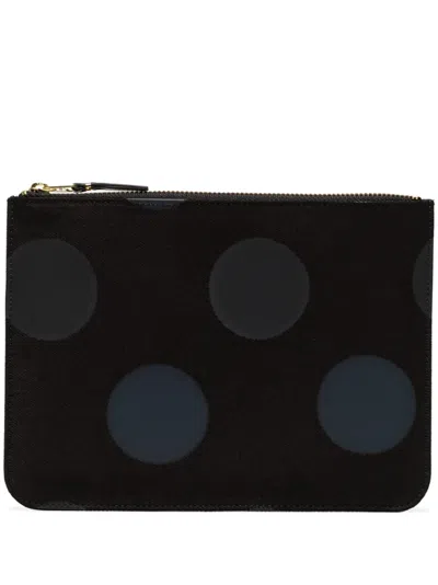 Comme Des Garçons Polka-dot Purse In Black