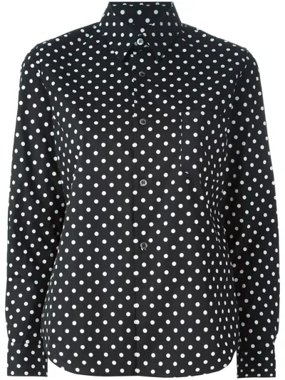 Comme Des Garçons Polka Dot Shirt In Black