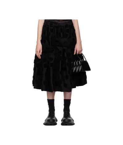 Comme Des Garçons Polka Dot Skirt In Black