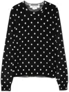Comme Des Garçons Pullover Mit Polka Dots In Schwarz