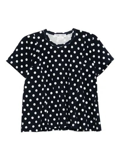 Comme Des Garçons Polka-dot T-shirt In Blue